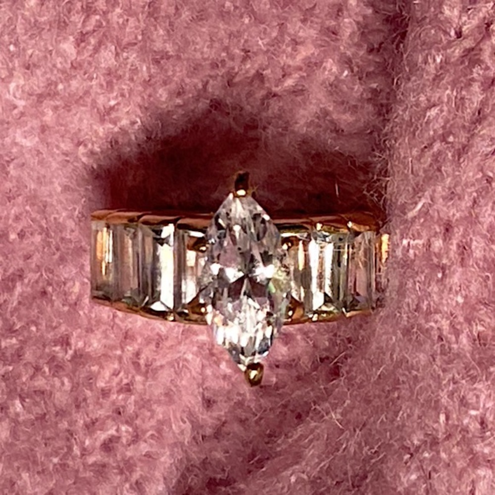 Simulated Diamond Engagement / Cocktail Ring